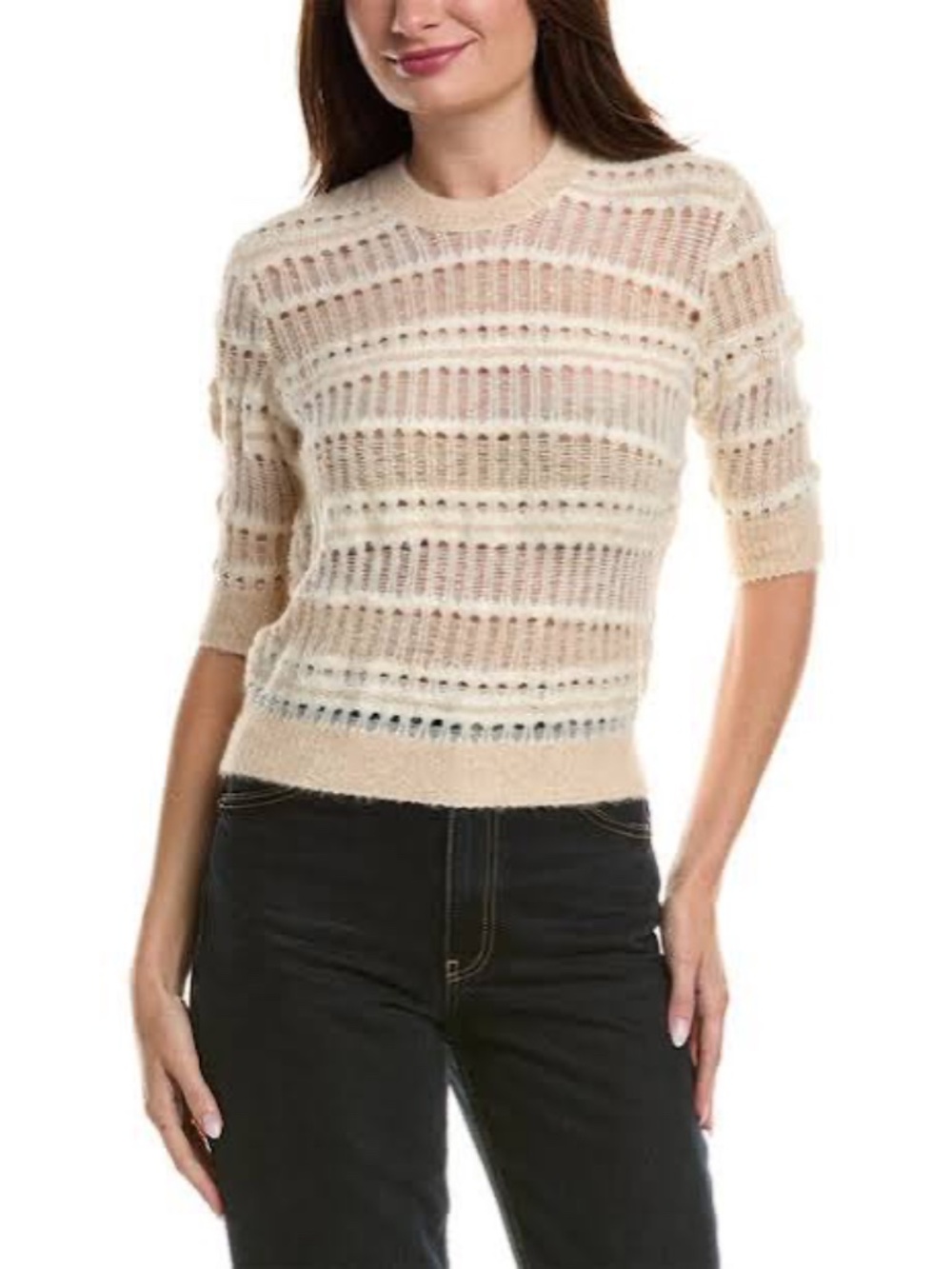 FRAME "The Stitch Mix" Wool & Alpaca-Blend Sweater